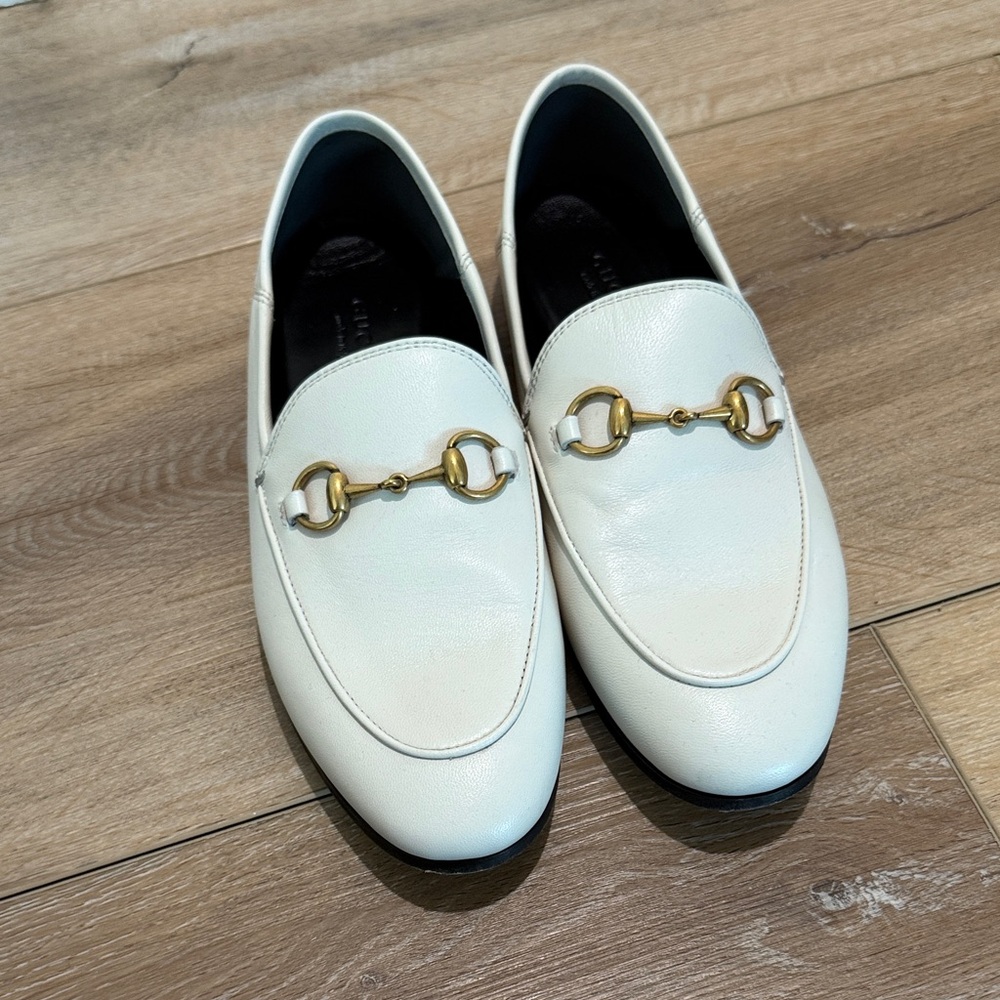 Women's Gucci White Loafers